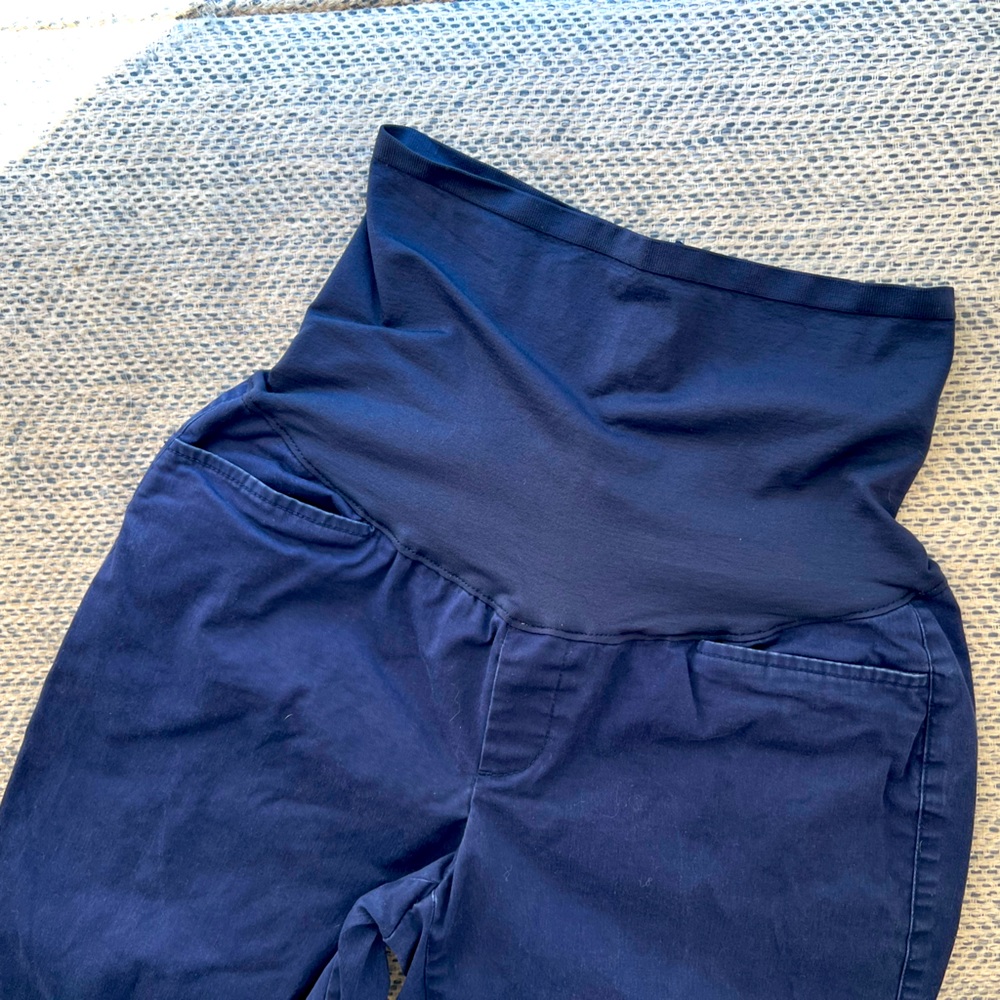 Navy maternity casual work pants